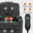 thumbnail image 4 of Power Lift Recliner Chair with Massage and Heat for Elderly, Segmart Overstuffed Wide Recliners, Heavy Duty Motion Mechanism with USB and Type C Ports, 2 Steel Cup Holders, Dark Gray, 4 of 8