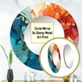 thumbnail image 3 of Designart "Citrus Soda Blend" Soda Rund Mirror For Wall Decor - Large Orange Round Print Mirror - Round Traditional Mirror - Wall Mounted Round Large Mirror - 29" x 29", 3 of 6