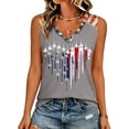 thumbnail image 5 of 250th Anniversary Printed Women Shirts Casual 250 Years Of Freedom T Shirt Sleeveless Tshirts Patriotic Tops, 5 of 5