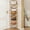Walnut, variant on Vertical Shoe Rack, 8-Tier Tall Narrow Shoe Organizer for Entryway, Closet, Dorm & Small Spaces, Freestanding Wooden Shoe Shelf Tower for Boots, Sneakers, Heels. (White)