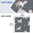 thumbnail image 5 of 6 Pack 20'' x20" Satin Table Napkins Dinner Napkins for wedding Party Decoration events Unicorns and Stars, 5 of 6