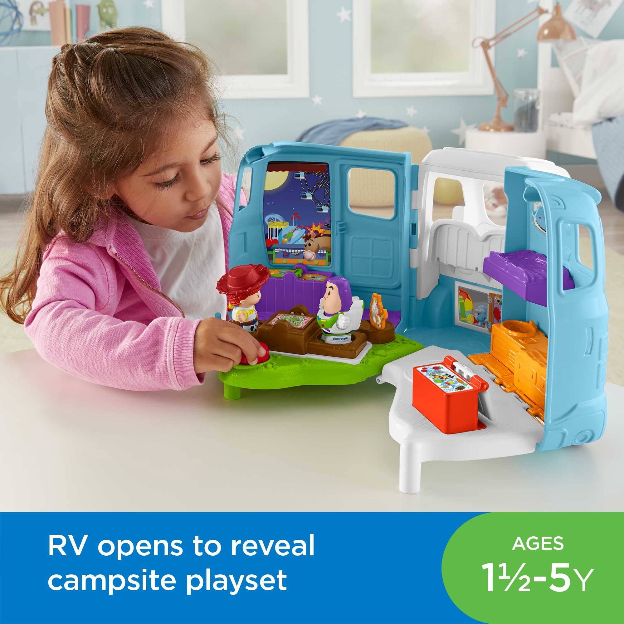 Fisher-Price Little People Disney Pixar Toy Story RV with Buzz & Jessie Figures