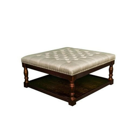 Cairona Tufted Textile 34-inch Shelved Ottoman (Optional Colors)