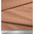 thumbnail image 3 of Soimoi Orange Velvet Fabric Dogs & Paw Dog Printed Fabric 1 Yard 60 Inch Wide, 3 of 3