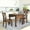 Walnut, variant on DRNANLIT 3-Piece Wood Drop Leaf Breakfast Nook Dining Table Set with 2 X-back Chairs for Small Places, Walnut