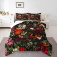 thumbnail image 1 of Erosebridal Red Flower Comforter Sets Queen Size,Spring Garden Bedding Queen Comforter Set,Breathable Bedding Sets Queen with Comforter,Floral Decoration, 1 of 8