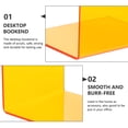 thumbnail image 2 of heka 2 Colored Acrylic Book Ends Non-skid Bookend for Home Office Orange, 2 of 4