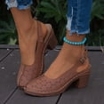 thumbnail image 1 of MKLEKYY Sandalias para Playa de Verano para Mujer, Con Hebilla Sólida, Informales, Con Punta Abierta, Tacones Cuadrados, Cómodas Sandalias de Playa 248, 1 of 4