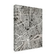 thumbnail image 2 of Trademark Fine Art 'Detroit Michigan City Map Black' Canvas Art by Michael Tompsett, 2 of 4