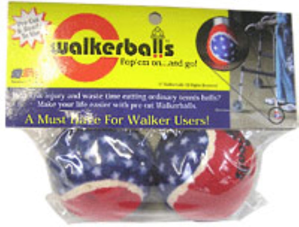 Patriotic Walker Balls Red, White & Blue 1 pair