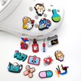 thumbnail image 4 of 21 piezas de adornos para zapatos Crocs con temática médica combinada, adornos para zapatos con estilo de dibujos animados, regalos de cumpleaños, zapatos, 4 of 5