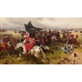 thumbnail image 2 of Jozef Brandt 24x15 Gold Ornate Framed and Double Matted Museum Art Print Titled - Fight for a Turkish Standard (1905), 2 of 4