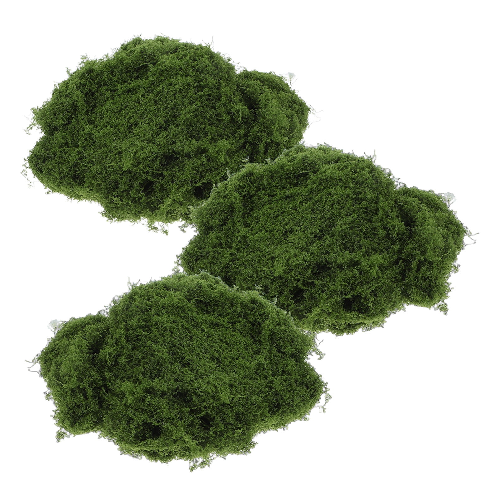 SKISUNO Olive Green Polyester Artificial Moss Blocks for Decor, Easy to Use Lifelike Craft Centerpieces, 10oz 3pcs