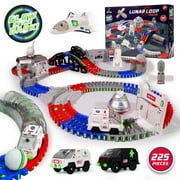 USA Toyz Lunar Loop NASA Space Tracks Playset 225 Pieces Interactive STEM Race Track Toy