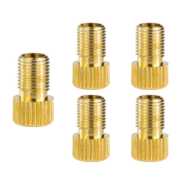 Adaptateur de Valve de Vélo DV & SV (Valve Dunlop & French) à AV (Valve de Voiture) avec Rin