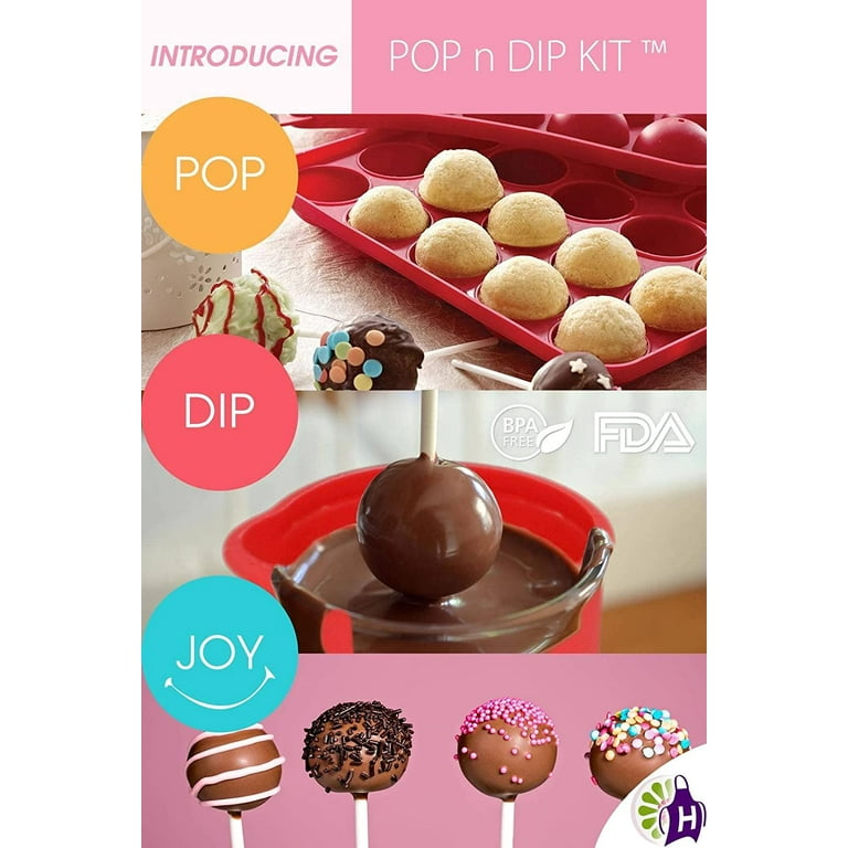 complete cake pop maker kit - jam packed with silicone cakepop