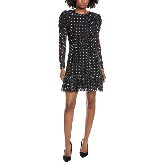 CeCe womens Waist Tie Mini Dress, xs, Black