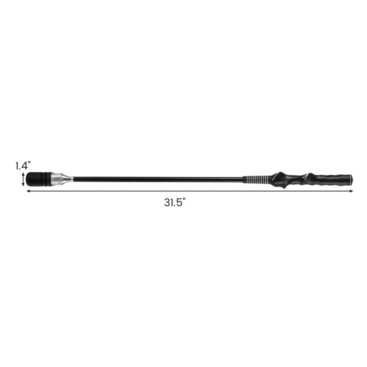 Portable Fiberglass Golf Swing Stick, Improve Grip & Shot Accuracy Golf Warm-Up Tool for Beginners & Pros-Black