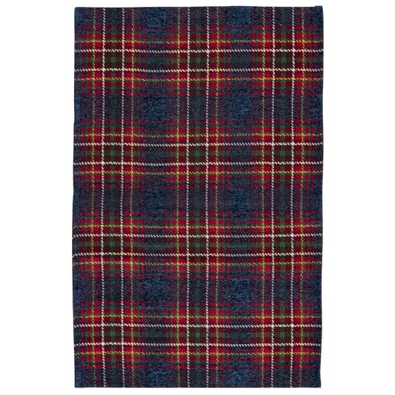 Better Homes & Gardens Blue Corin Plaid Washable Indoor Accent Rug, 24"x36"
