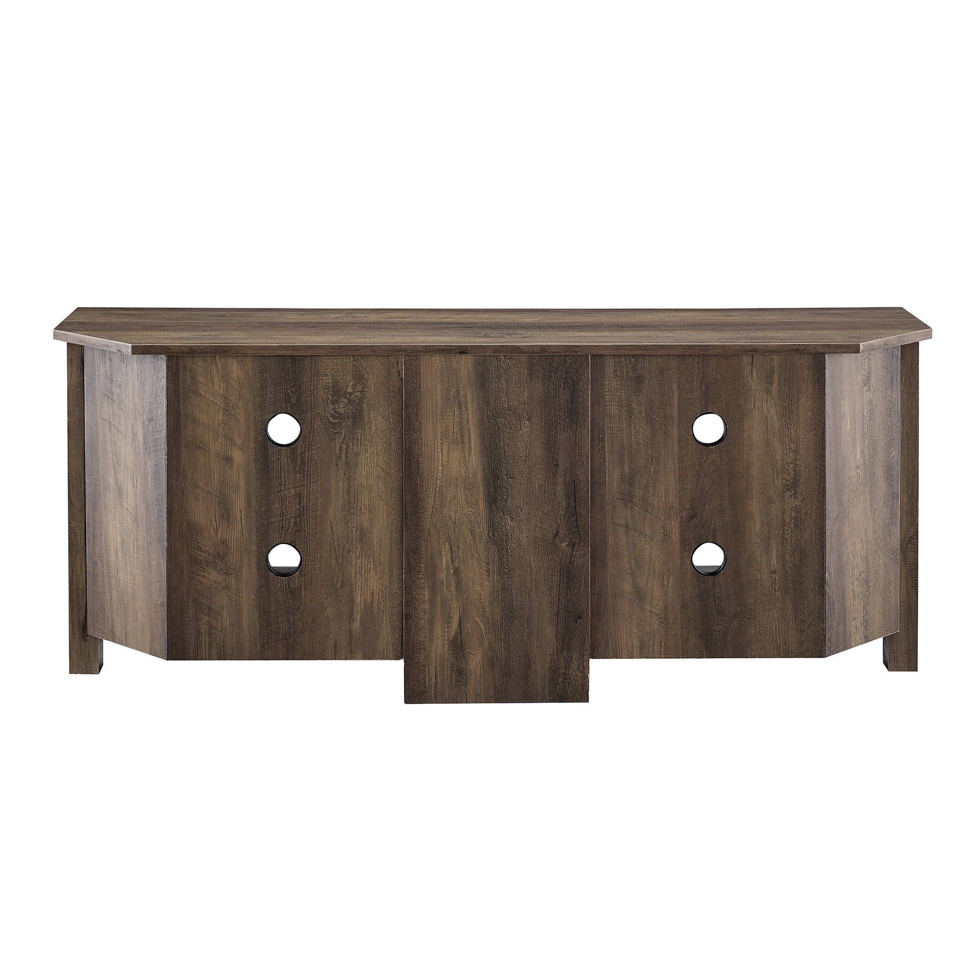 Woven Paths Transitional Corner TV Stand for TVs up to 65", Reclaimed Barnwood