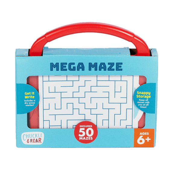 Chuckle & Roar Dry Erase Travel Mega Maze Reusable Game for Ages 6+ by Buffalo Games