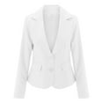 thumbnail image 1 of Vedolay Fall Tops for Women Suit Jackets for Women Casual Open Front Long Sleeve Work Office Lapel Button Blazer Jackets,White XL, 1 of 5