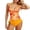 Orange, variant on Women's 2 Piece Leopard Floral Tankini Swimsuits Tummy Control Halter Bathing Suits