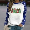 thumbnail image 2 of SwiftWear Women's Jesus Sweatshirt Merry Christmas Crewneck Tops Soft Stretch Fabric with Festive Design Long Sleeve Shirt Blue, 2 of 4
