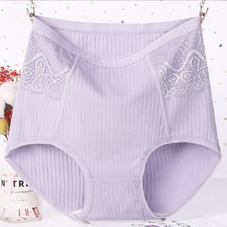 Underpants for Women Womens Briefs Briefs for Women Women s Solid Lace Plus Size High Waist Leak Proof Cotton Crotch Shorts Underwear Panties