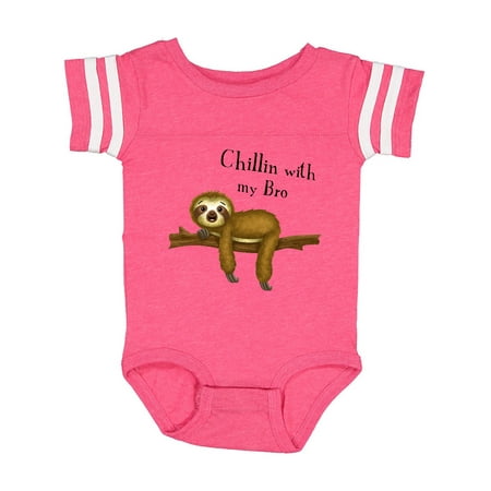 

Inktastic Sticker Chillin with Bro Gift Baby Boy Bodysuit