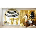 thumbnail image 5 of 77th Birthday Decoration Black and Gold for Boy & Girl, 77th Cake Topper, 77th Party Supplies for Her and Him, 77th Birthday Photo Props, 5 of 5