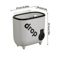 thumbnail image 3 of Fiudx Ofertas flash Artículos en oferta Papelera montada en la pared para cocina, clasificación de costura a la moda, inodoro para baño con tapa, 3 of 6