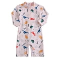 thumbnail image 1 of Baby Girl One Swimsuit Sunsuit with Full-Length Zipper UPF 50+ Sun Protection Infant Swimwear, 1 of 7