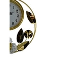 thumbnail image 3 of 20" Round Gold and White Floral Wall clock, 3 of 4