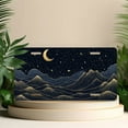 thumbnail image 4 of License Plate, Starry Mountain Night Decorative Front,Personalized Stainless Steel License Plate Cover For Men Women,12.2" X 6.2", 4 of 6