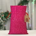 thumbnail image 5 of KLL Rose Red Glitter for Christmas Gift Bag,Holiday Bags for Gifts Christmas Bags & Drawstring Gift Pouch Reusable Holiday Gift Bags & Party Favor Bags (1 PCS)-, 5 of 9