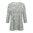 thumbnail image 5 of JGNGSHN Sequin Tops for Women 3/4 Sleeve Shirts Trendy Crewneck Party Shimmer Embellished Tshirt Sparkle Glitter Party Puff Tunic Top Blouse, 5 of 5