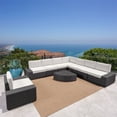 thumbnail image 5 of Noble House Santa Cruz 9-Piece Outdoor Wicker/Metal Sectional Sofa Set in Gray, 5 of 6