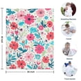 thumbnail image 4 of Pioneer Flower Floral Print Pattern Blanket,Comfortable Soft Flannel Throw Blanket,All Season,Warm Lightweight Blankets for Sofa Bed Couch Living Room Chair,30"x40", 4 of 4