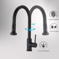 thumbnail image 3 of Kitchen Bar Faucets Deck Mounted Matte Black 1 or 3 Holes Manual Control, 3 of 6