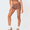 Brown, variant on Mini Shorts For Women Striped Sleep Shorts Low Rise Stretchy Casual Mini Shorts Comfy Fold Over Leggings Lounge Short Outerwear Short