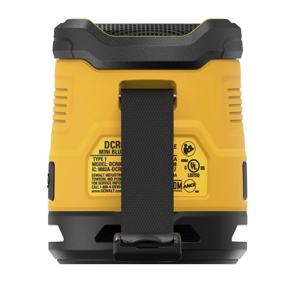 DeWalt DCR008 Rechargeable USB-C Bluetooth Speaker - Quantity 1