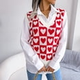 thumbnail image 2 of Chaleco de suéter de punto para mujer, suéter con cuello en V para mujer, chaleco de suéter sin mangas para mujer, prendas de punto con cuello en V para mujer diseñadas para precisión, 2 of 9