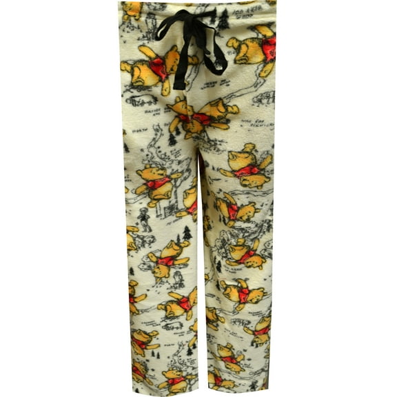 MJC Mens Winnie the Pooh Hundred Acre Wood Soft Plush Lounge Pants (Small)