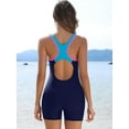 thumbnail image 4 of Asoul Womens Athletic One Piece Swimsuit Boyleg Sport Swimming Racerback Modest Bathing Suit, 4 of 6