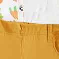 thumbnail image 4 of Yindaity Toddler Boy Easter Outfit Short Sleeve Carrot Shirt with Shorts Set Little Boys Easter Clothes(Yellow,2-3 Years), 4 of 7