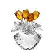 thumbnail image 1 of Bewildely Flor de cristal de estilo romántico de para el hogar con hojas para sala de estar, dormitorio, decoración de rosas artificiales, Decoración del hogar Amarillo, 1 of 6