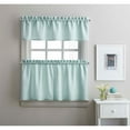 thumbnail image 2 of Curtainworks Solid Twill 3-Piece Kitchen Curtain Valance & Tier Set, Indoor, 56"W x 36"L, Adult, 2 of 4