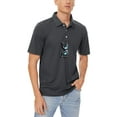 thumbnail image 2 of TACVASEN Men's Quick Dry Casual Short Sleeve Polo Shirt Athletic Golf Tennis 3 Buttons T-Shirt Gray S, 2 of 5
