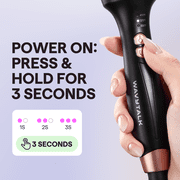 Wavytalk Thermal Brush for Blowout Look, 1 1/2 inch Ionic Heated Nylon Brush Get Natural Curls, Rose Gold